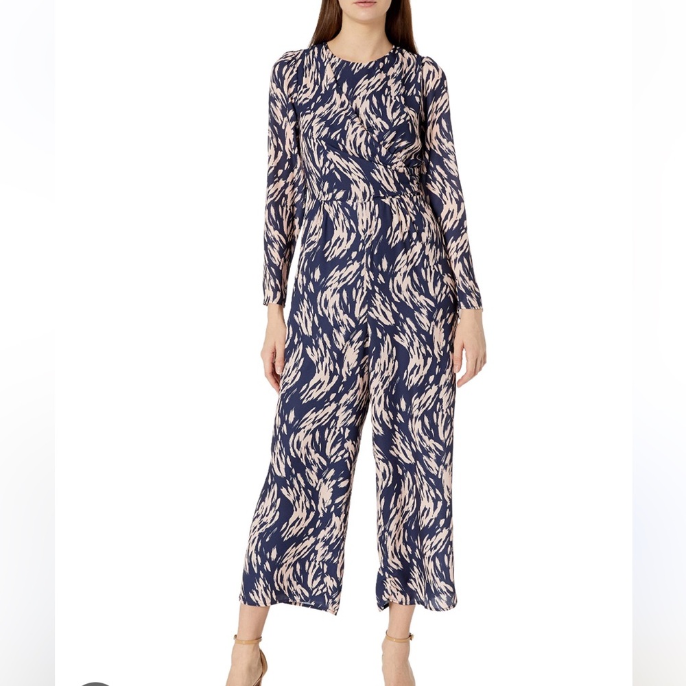 Ali & Jay Womens Size Small Jumpsuit Faux Wrap Upper Long Sleeve